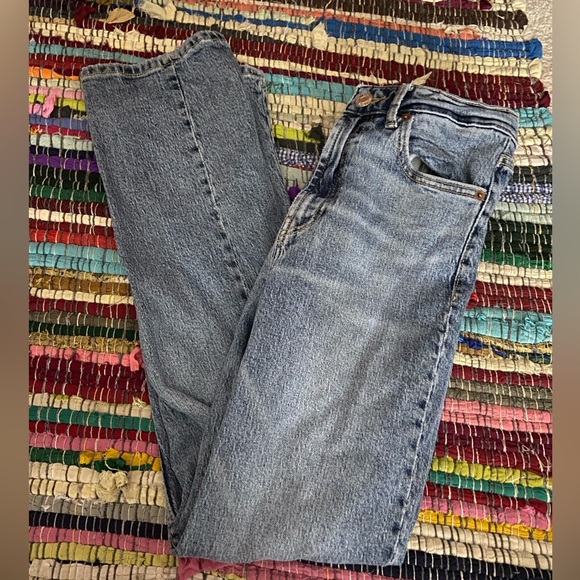Zara Denim - Zara Straight Leg High Rise Dark Jeans